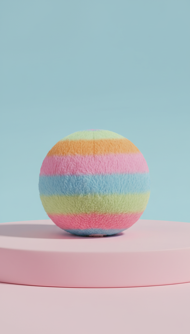 Plush Rainbow Squeaky Toy