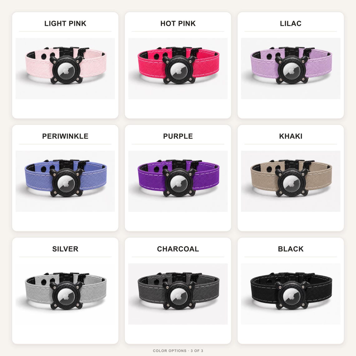 Rugged Waterproof AirTag Dog Collar with Built-In Holder