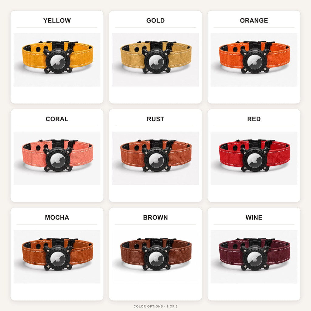 Rugged Waterproof AirTag Dog Collar with Built-In Holder